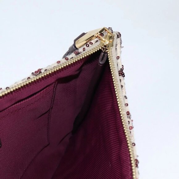 LOUIS VUITTON Monogram Sunshine Express Clutch Bag Bordeaux LV Auth 140504V - Picture 12 of 16